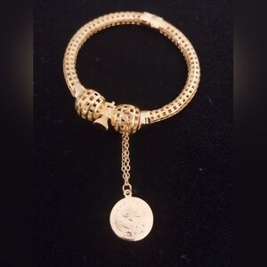 COPY - 18k Gold Plated Bracelet with Charm